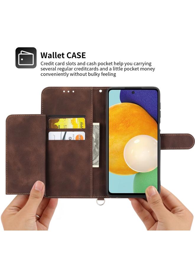 S-TOP Case For OPPO A1 Pro Skin-feel Flowers Embossed Wallet Leather Phone Case - Image 4