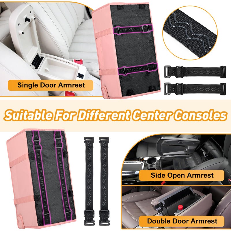 NECKORY Portable Dog Car Seat for Small Dogs - Adjustable Safety Leash, Washable Cushion & Storage Pocket - Pet Booster Seat for Car Travel- Pink - Image 4