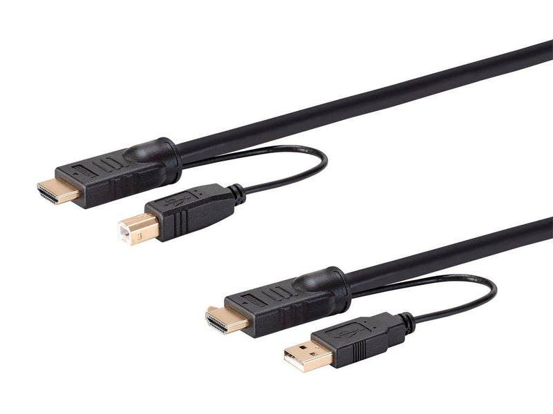 Monoprice 136645 HDMI USB Combo Cable 10 Feet 4K60Hz High Dynamic Range HDR for KVM Switches Switch Series Black - Image 2