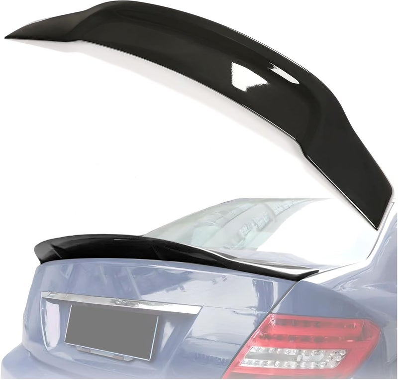Kojem Rear Trunk Duckbill Spoiler for 2008-2014 Mercedes Benz W204 C-Class & C63 Sedan - Gloss Black ABS Plastic - Image 1
