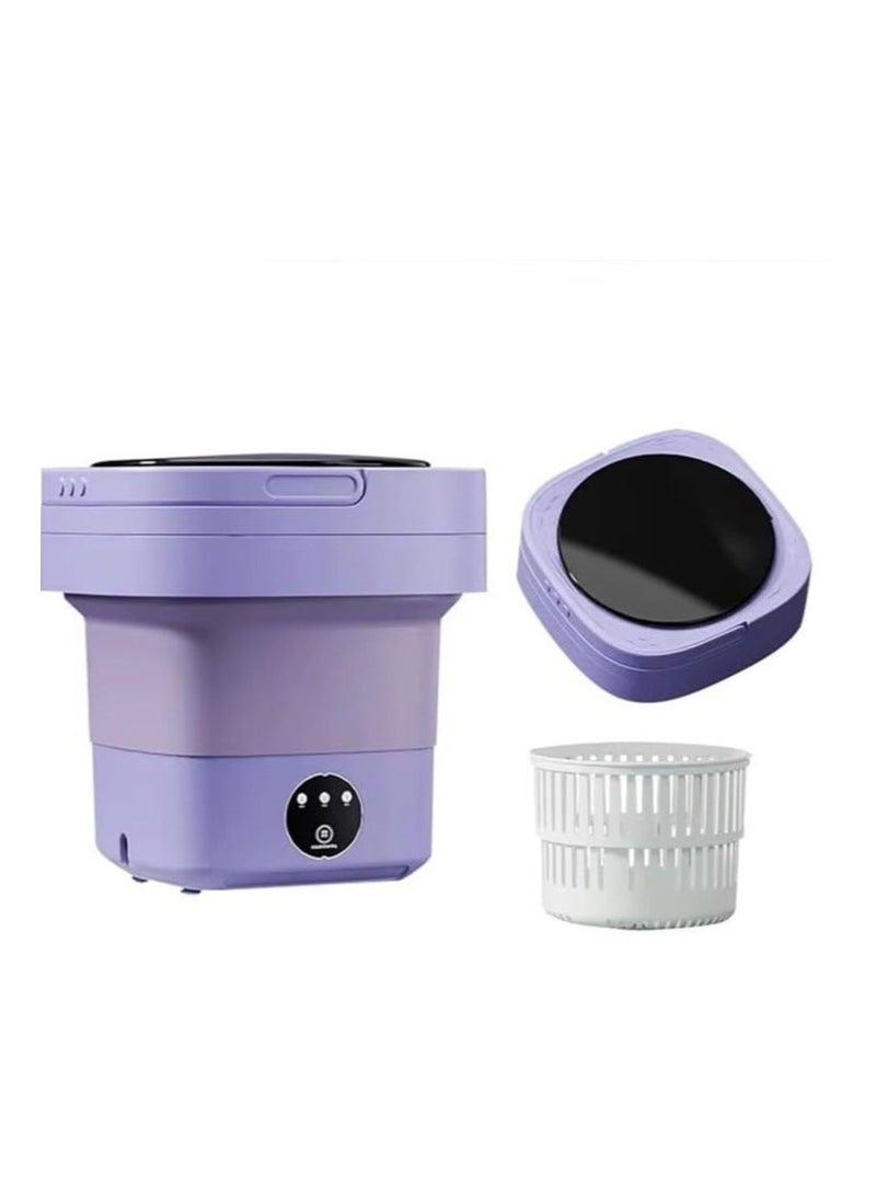 إيباسكت غسالة ملابس صغيرة محمولة أوتوماتيكية قابلة للطي، لملابس الأطفال والجوارب والملابس الداخلية والأغراض الصغيرة، سعة 12 لترات، 240 فولت، تحميل علوي. مثالية للسفر - Image 1