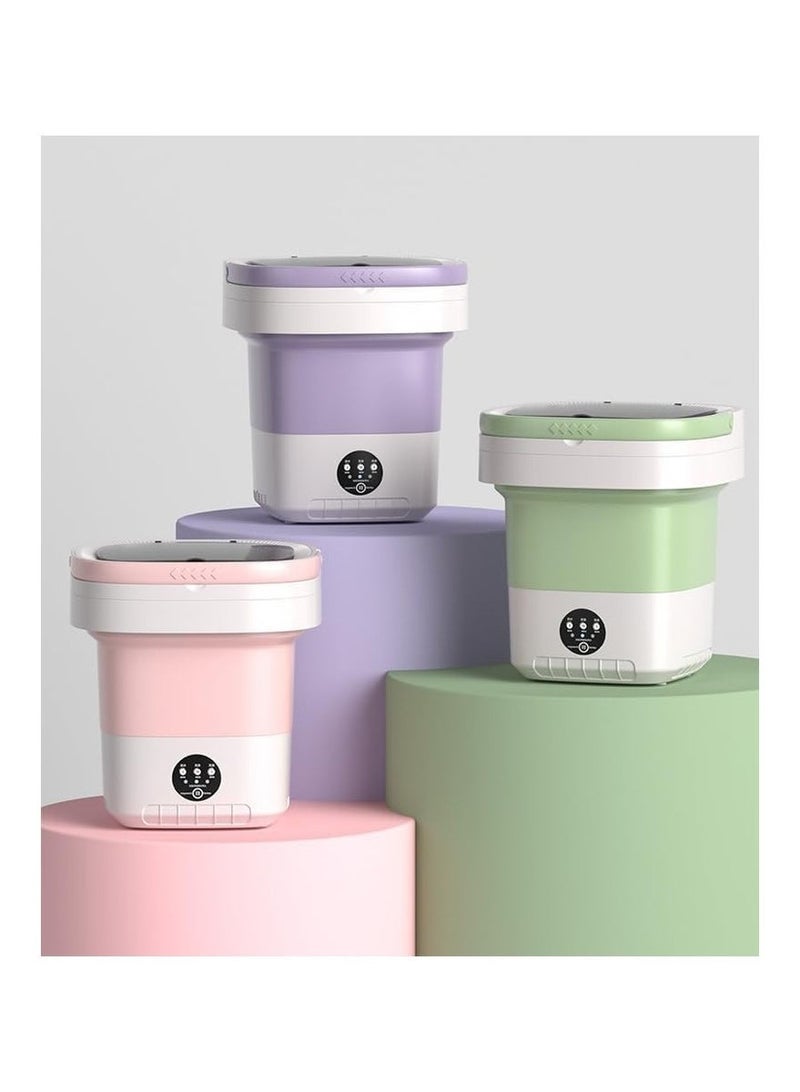 إيباسكت غسالة ملابس صغيرة محمولة أوتوماتيكية قابلة للطي، لملابس الأطفال والجوارب والملابس الداخلية والأغراض الصغيرة، سعة 12 لترات، 240 فولت، تحميل علوي. مثالية للسفر - Image 5