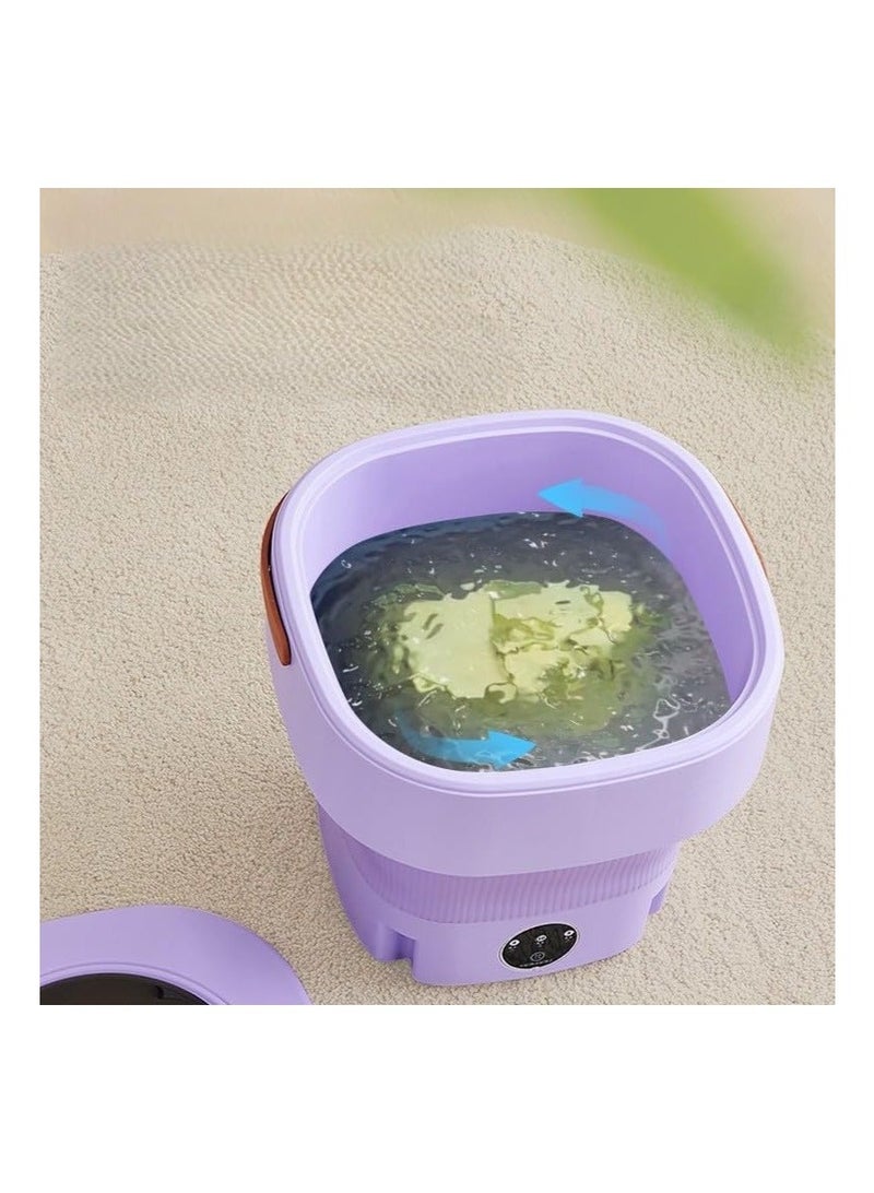 إيباسكت غسالة ملابس صغيرة محمولة أوتوماتيكية قابلة للطي، لملابس الأطفال والجوارب والملابس الداخلية والأغراض الصغيرة، سعة 12 لترات، 240 فولت، تحميل علوي. مثالية للسفر - Image 4