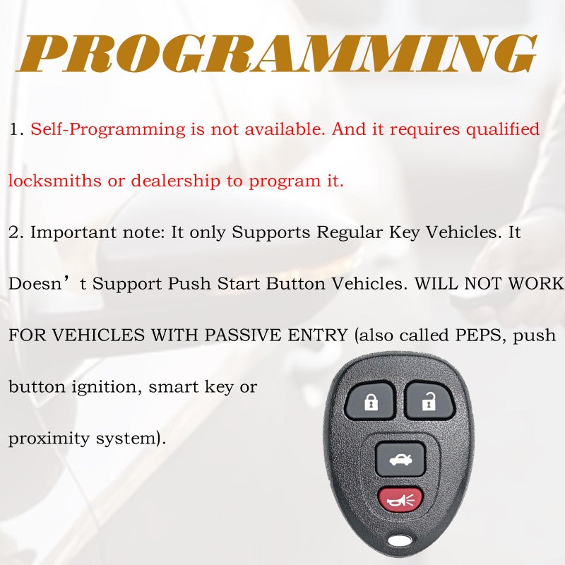 SUPALAND Keyless Entry Remote Control Key Fob Replacement Fits for Chevy Malibu Cobalt 2005-2012 Pontiac G5 G6 Grand Prix Solstice 2005-2010 Buick Lacrosse Saturn Aura Sky KOBGT04A 15252034 315 Mhz - Image 4