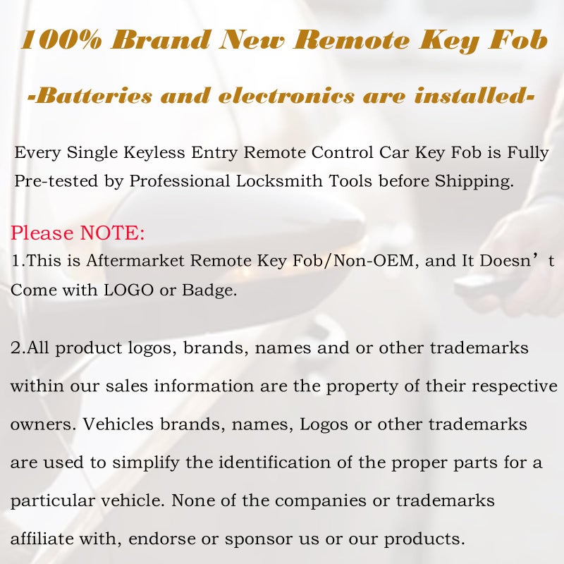 SUPALAND Keyless Entry Remote Control Key Fob Replacement Fits for Chevy Malibu Cobalt 2005-2012 Pontiac G5 G6 Grand Prix Solstice 2005-2010 Buick Lacrosse Saturn Aura Sky KOBGT04A 15252034 315 Mhz - Image 5