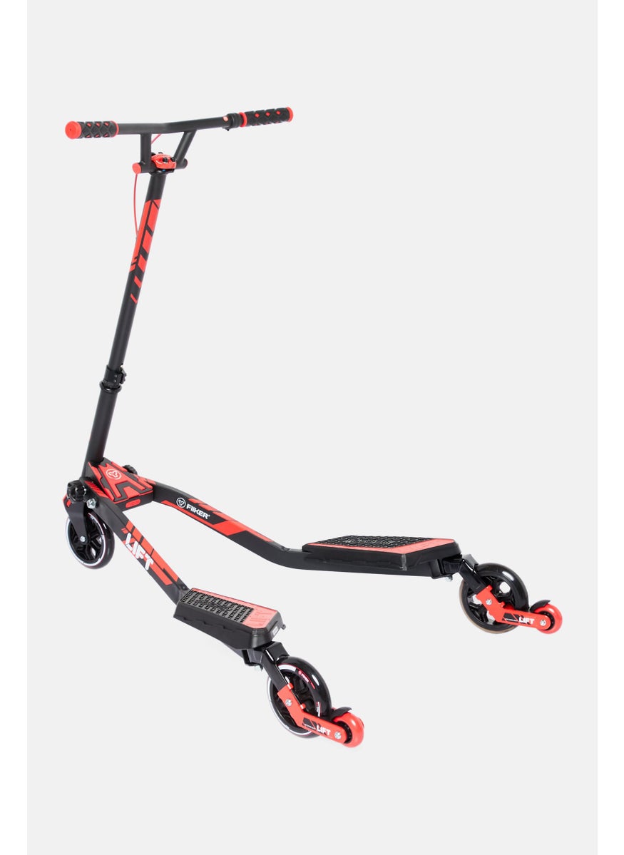Yvolution Y Fliker Lift  Swing Wiggle Carving Scooter, Black  - Image 2