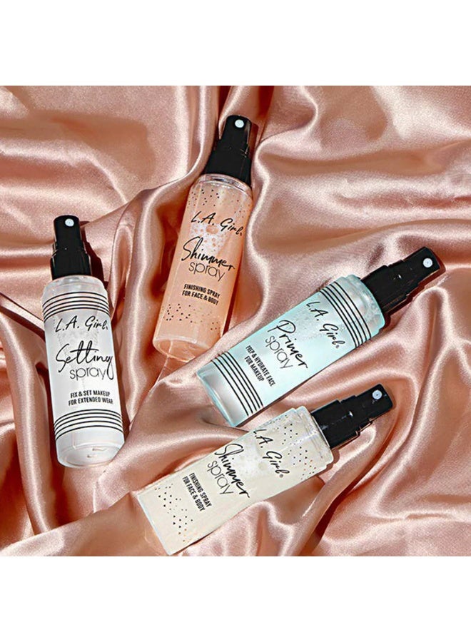 لا جيرل GFS919 Shimmer Spray For Body and Face -80ml Rose Gold - Image 3