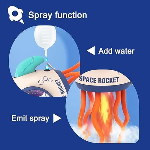 PARTEET Musical Space Rocket Toy with Light and Music, Outer Space Theme, Spray Funtion with Bump and Go Action for Kids 3 Years and Above - Image 5