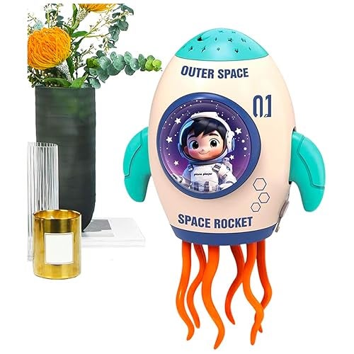 PARTEET Musical Space Rocket Toy with Light and Music, Outer Space Theme, Spray Funtion with Bump and Go Action for Kids 3 Years and Above - Image 1