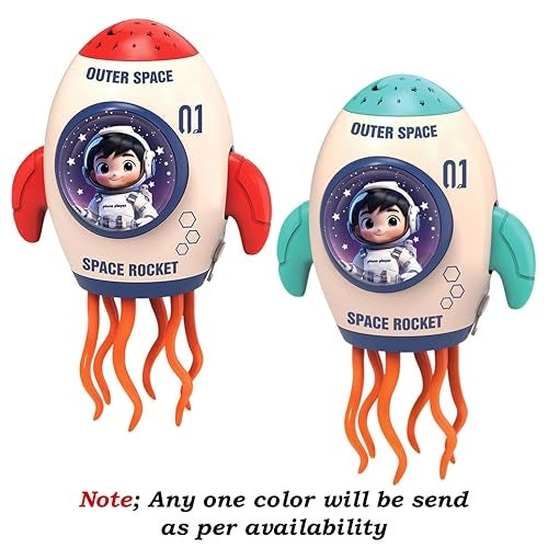 PARTEET Musical Space Rocket Toy with Light and Music, Outer Space Theme, Spray Funtion with Bump and Go Action for Kids 3 Years and Above - Image 4