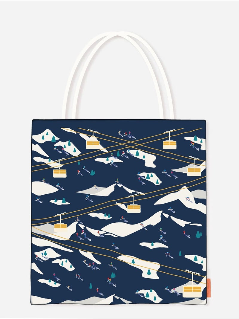 South Korea'S Dongdaemun Internet Celebrity Handbag Niche Printed Canvas Bag Leather Hand Rope Shoulder Bag Large Capacity - Image 4