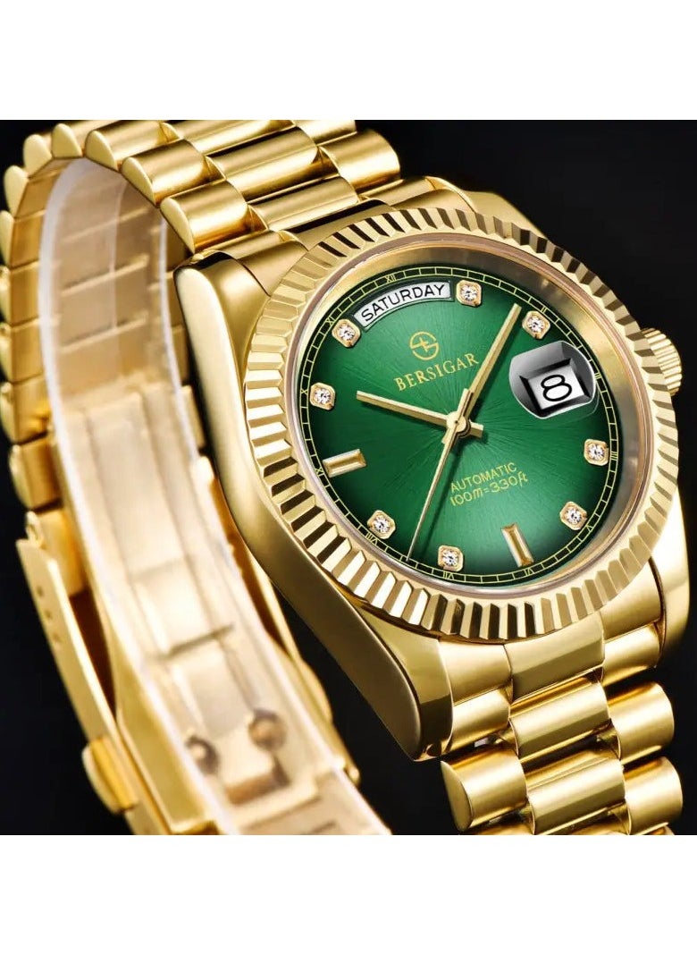 BERSIGAR - Bersigar BG-1752 Luxaura Design Stainless Steel Automatic Water Resistant Watch - Image 1