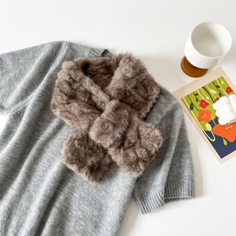 Coffee Color Winter Neck Scarf Warm Wrap Neck Warmer for Outdoor Skiing Holiday Daily Commuting - Image 4