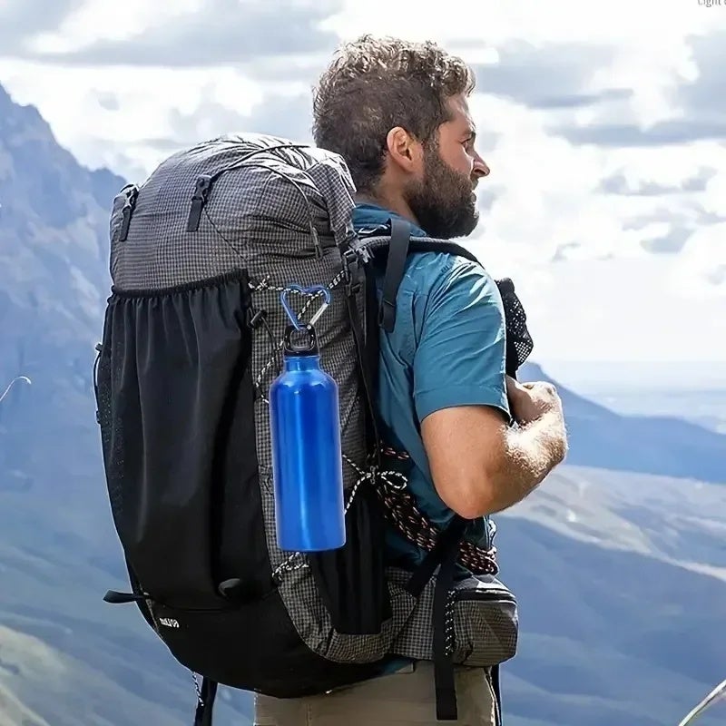 مشبك حلقة تسلق ألومنيوم على شكل قلب لمفاتيح وحقيبة الظهر وتعليق الأدوات وحامل زجاجة الماء للأنشطة الخارجية والتخييم والسفر - Image 3