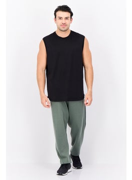 90 Degree By Reflex Men Crew Neck Sleeveless Textured Vest, Black  - Image 2