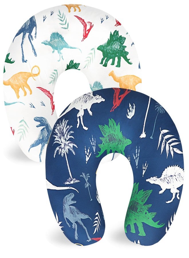 Hooyax Nursing Pillow Covers 2 Pack - Ultra Soft & Stretchable Breastfeeding Pillow Slipcovers, Adorable Cover for Infant Feeding Pillow, for Most Standard Pillows (Dinosaur) - Image 1