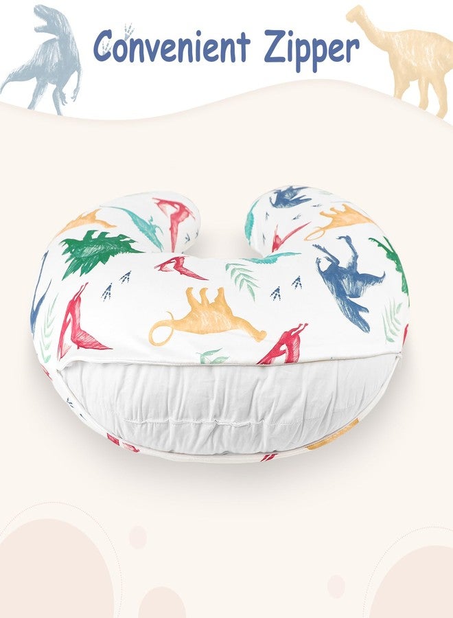 Hooyax Nursing Pillow Covers 2 Pack - Ultra Soft & Stretchable Breastfeeding Pillow Slipcovers, Adorable Cover for Infant Feeding Pillow, for Most Standard Pillows (Dinosaur) - Image 4
