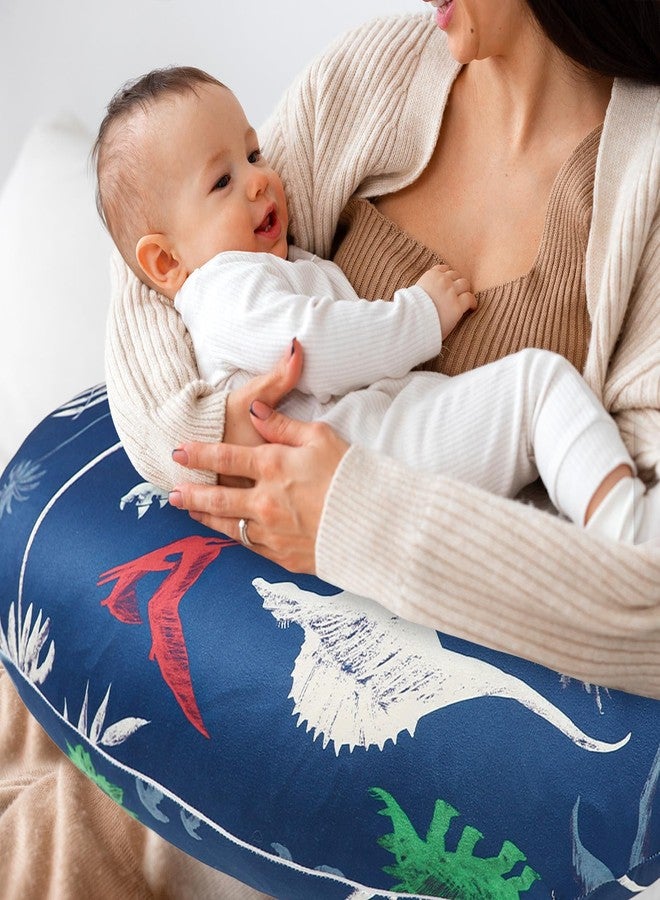 Hooyax Nursing Pillow Covers 2 Pack - Ultra Soft & Stretchable Breastfeeding Pillow Slipcovers, Adorable Cover for Infant Feeding Pillow, for Most Standard Pillows (Dinosaur) - Image 5
