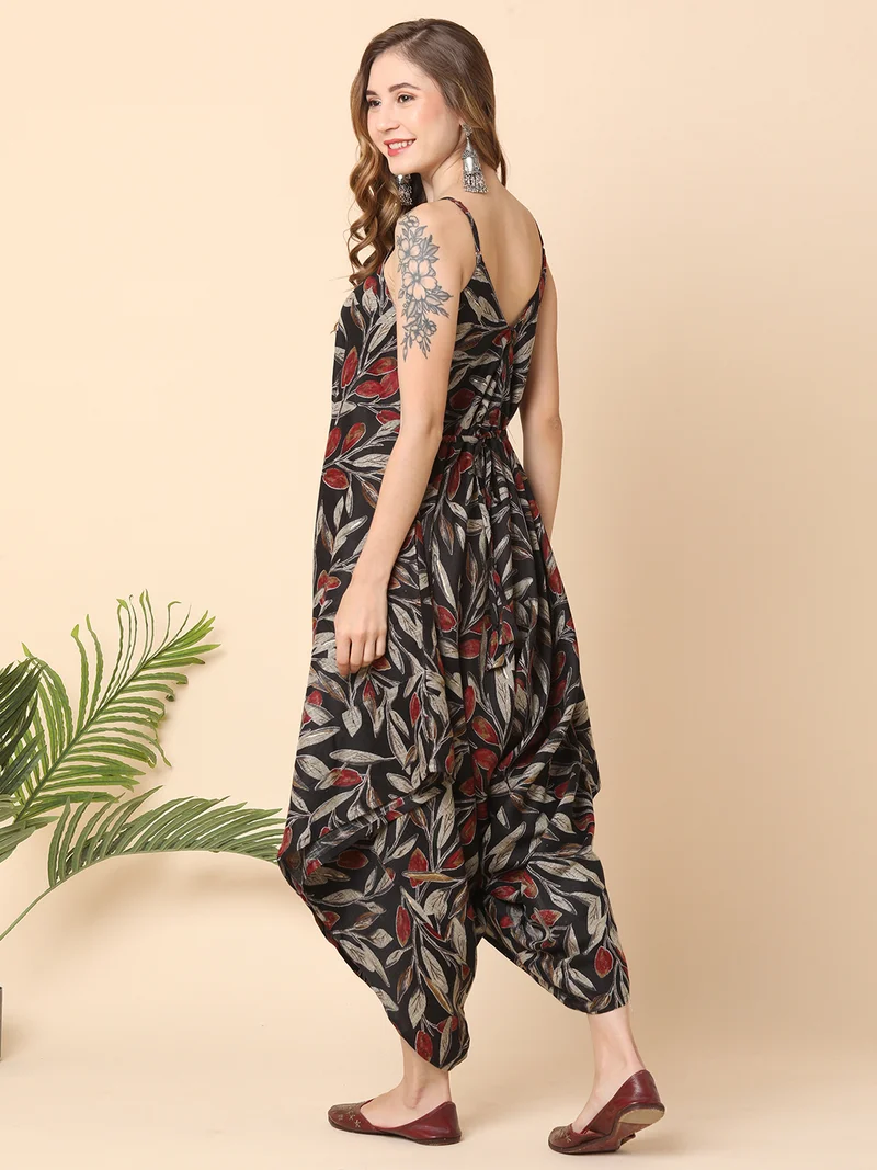 globus Women Printed Dhoti Style Fusion Jumpsuit