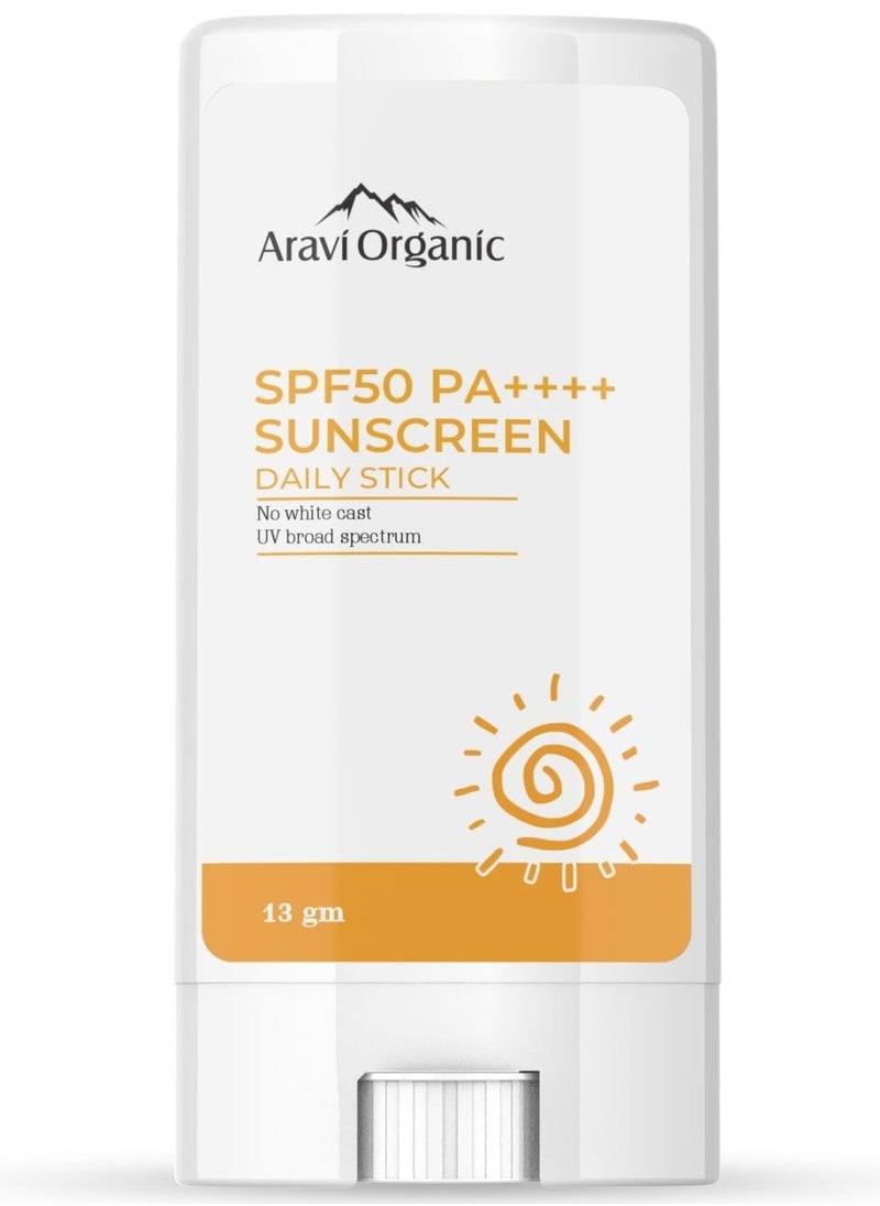 Aravi Organic SPF50 Daily Sunscreen Stick Lightweight 13G - pzsku/Z1A5E3C20E919E3DC21D8Z/45/_/1729687979/0c4a7188-bcec-498d-b62c-5553eec9aa9d