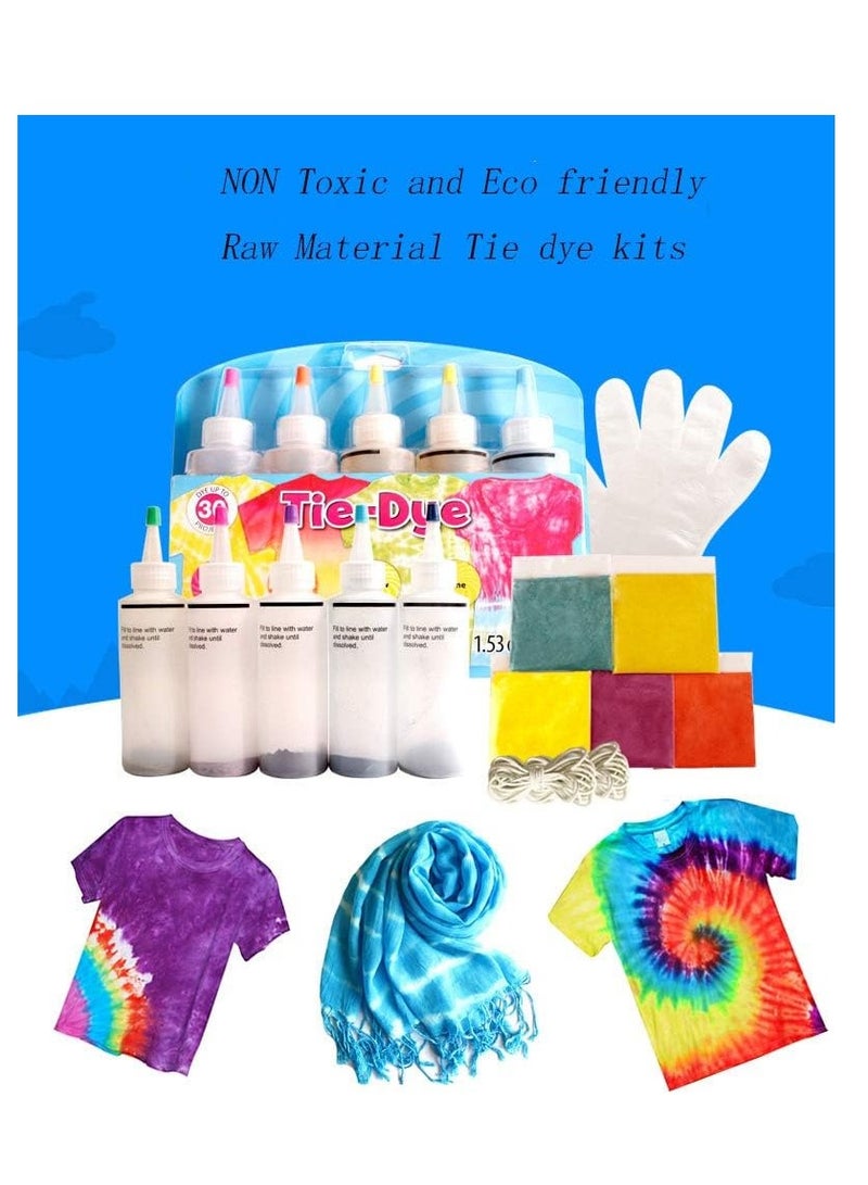 بريميفي مجموعة صبغ ربطات عنق مكونة من 15 لونًا مع قفازات وأغطية طاولة - Image 4