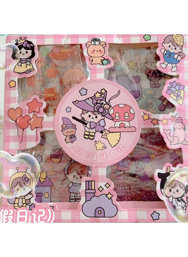 Sanrio Character Vinyl Sticker Set, 100 Sheets Hello Kitty My Melody Kuromi Cinnamoroll Cartoon Stickers for Journaling, Scrapbooking, Laptops & Room Decoration - Image 5