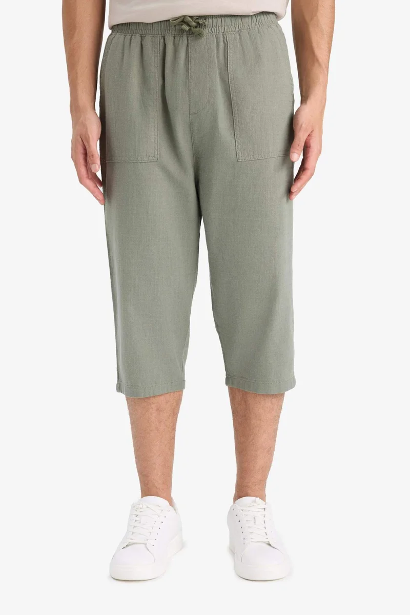 Defacto  Regular Fit Cotton Capri Pants for Men | Best Price UAE