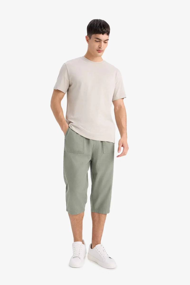 Defacto  Regular Fit Cotton Capri Pants for Men | Best Price UAE