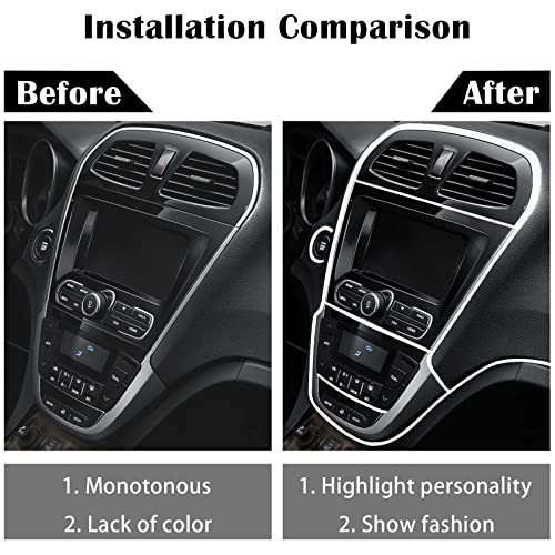 OSIFIT Car Interior Trim Strips,Universal 9.8 ft Car Electroplating Decoration Styling Door Dashboard, Flexible Interior Trim Accessories with Installing Tool(Silver) - Image 5