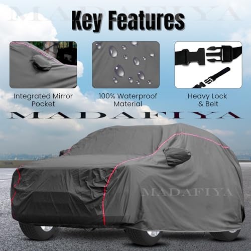 MADAFIYA Heavy-Duty Car Cover for Compatible with Maruti Fronx (2023 to 2025 All Models) Deluxe Car Protection Cover – Waterproof & UV-Resistant All-Season Exterior Protection - Image 2