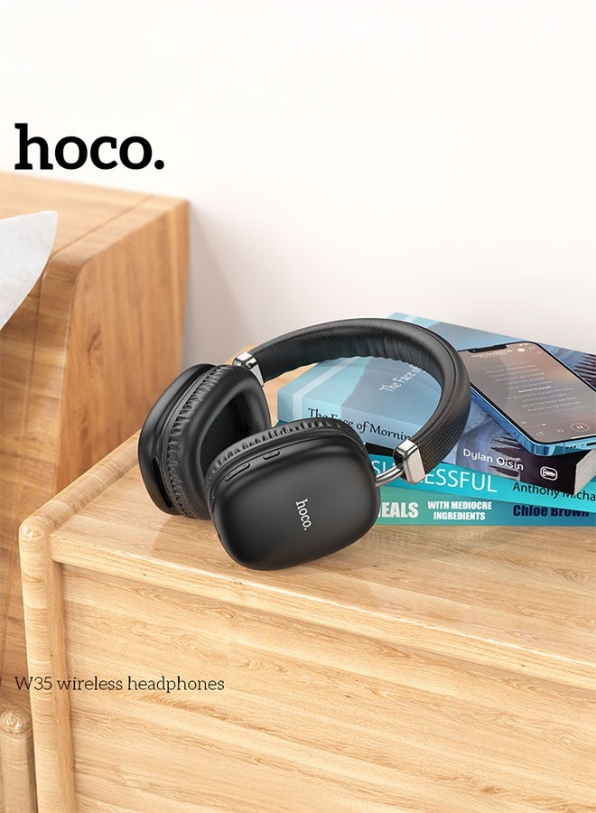 hoco. W35 Wireless Headphones 40h Long Usage Time(Black) - Image 4