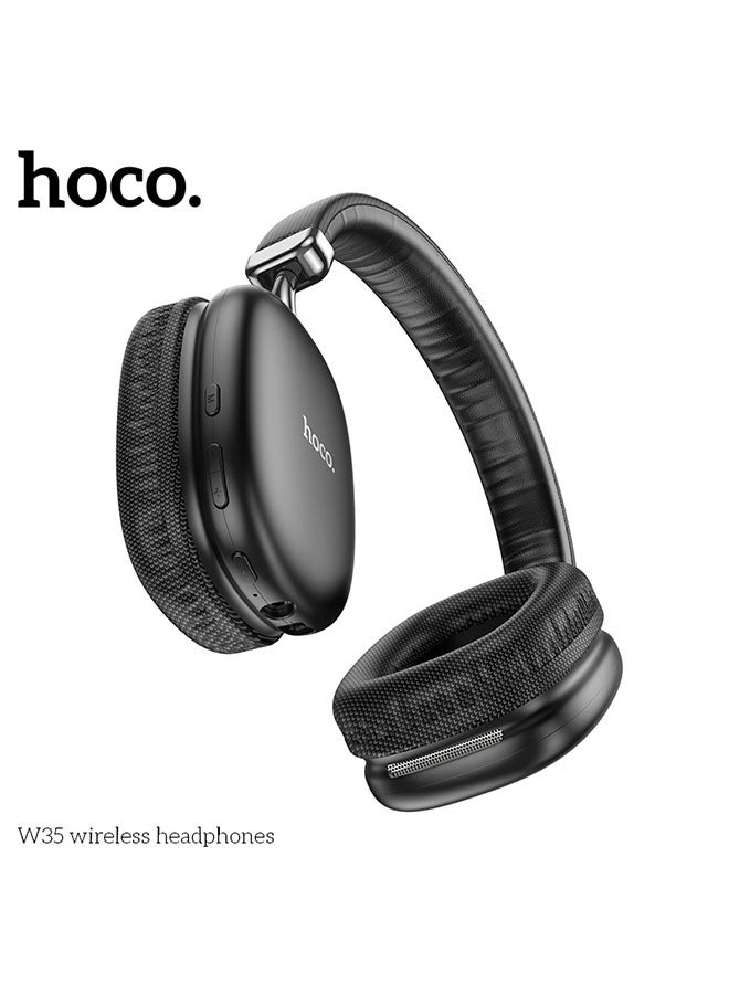 hoco. W35 Wireless Headphones 40h Long Usage Time(Black) - Image 2