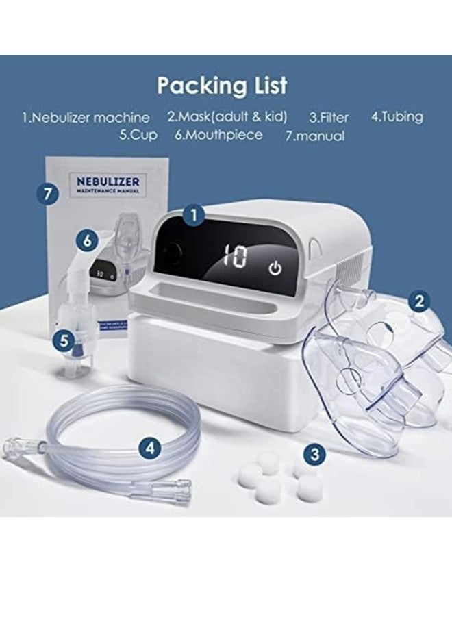 AMCARE Digital Nebulizer with Smart Digital Display Precise and Safe Respiratory Therapy in Your Home for Adults and Kids Low-Noise, Air Compression Nebulizer - Digital Technology for Respiratory Care CNB69011 - Image 4