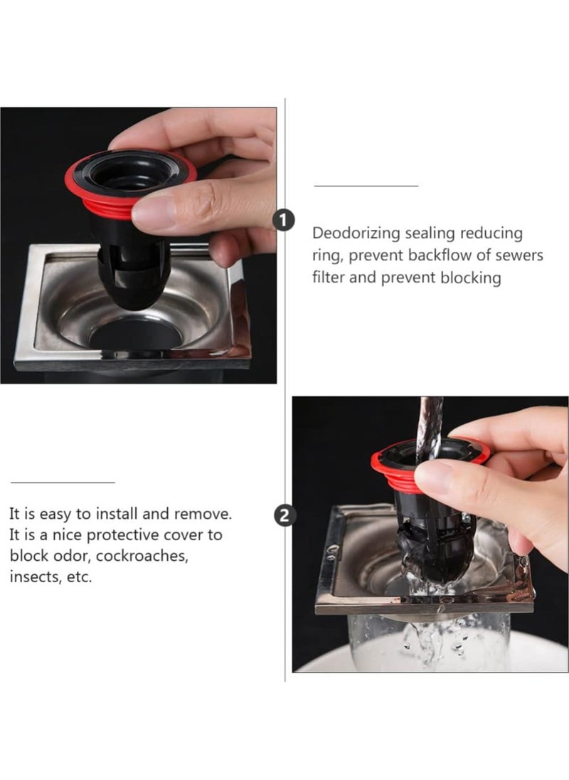 Oasisgalore 4pcs Floor Drain Core Sewer Drain Strainer Bathtub Tub Plug Drain Valve Sewer Core Drain Tube Plug Silicone Strainer Sink Anti-clogging Filter Floor Drain Plug Silica Gel  - Image 4