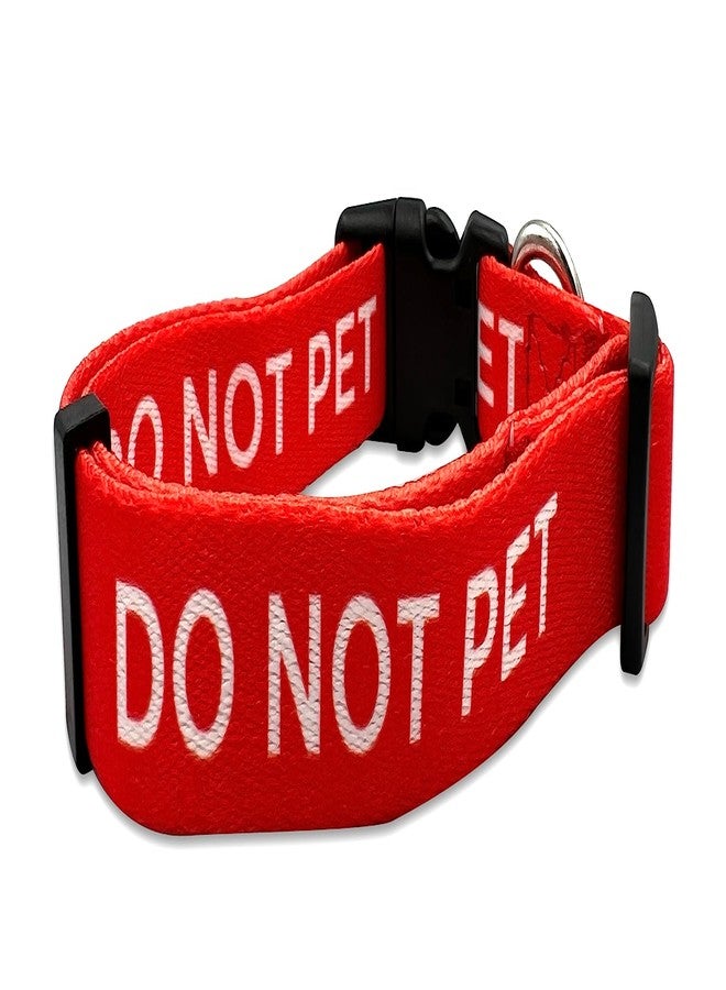 PinMaze Do Not Pet Dog Collar - Prevents Accidents Warning Small Medium Large Dogs (Medium, Red) - Image 2
