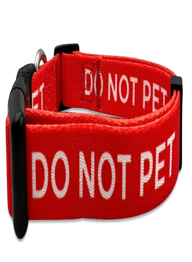 PinMaze Do Not Pet Dog Collar - Prevents Accidents Warning Small Medium Large Dogs (Medium, Red) - Image 1