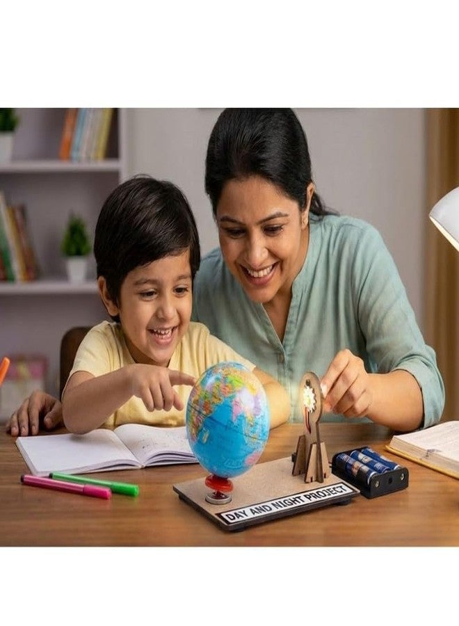 ESPtronics نموذج ESPtronics STEM التعليمي للتعلم ليلاً ونهاراً لمشروع علمي مدرسي - دوران الأرض، مشروع تعليمي في الجغرافيا وعلم الفلك لطلاب الصفين السادس والسابع - Image 4