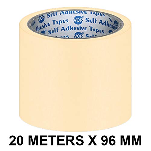 VCR Masking Tape - 20 Meters in Length 96mm / 4" Width - 1 Roll Per Pack - Easy Tear Tape, Best for Carpenter, Labelling, Painting and leaves no residue after a peel. - Image 2