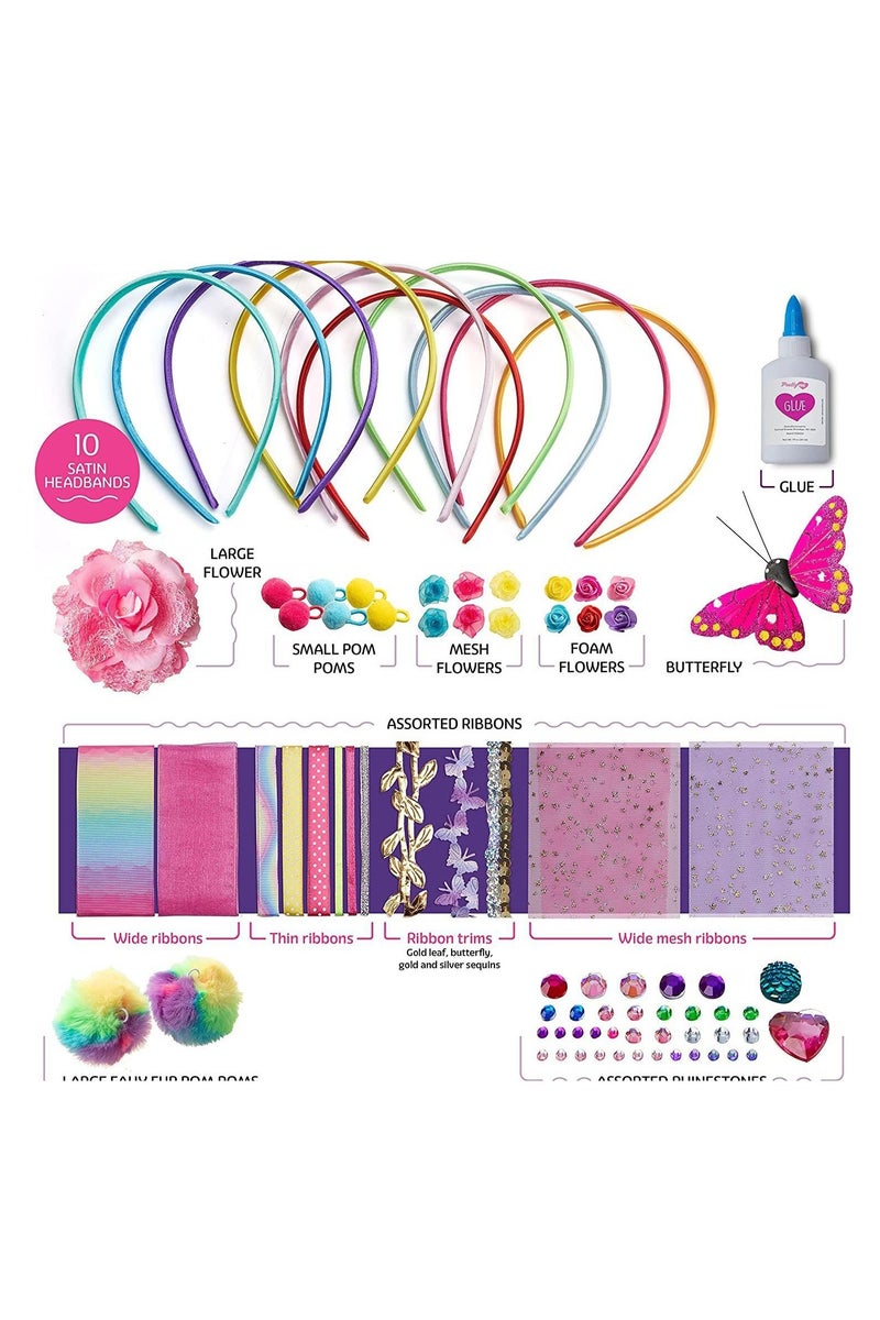 Headband Making Kit for Girls - Make Your Own Fashion Headbands for Kids - DIY Hair Accessories Set - Arts & Crafts Gift for Ages 5-12 Year Old Girl - Little Children's Art & Craft Gifts - Image 2