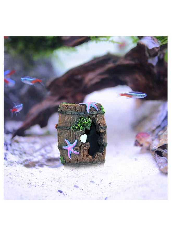 WishLotus - Aquarium Fish Tank Decorations, Aquarium Hideout House Theme Plastic Plants Fish Cave Aquarium Castle Mermaid Ornaments, Shipwreck Hideouts Fish Tank Accessories Décor - Image 1