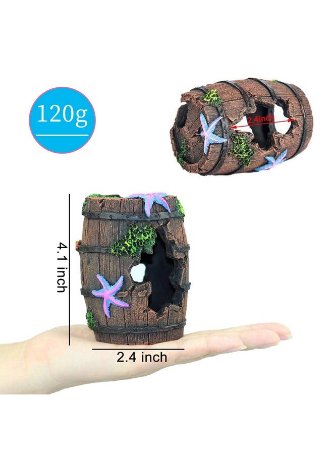 WishLotus - Aquarium Fish Tank Decorations, Aquarium Hideout House Theme Plastic Plants Fish Cave Aquarium Castle Mermaid Ornaments, Shipwreck Hideouts Fish Tank Accessories Décor - Image 1