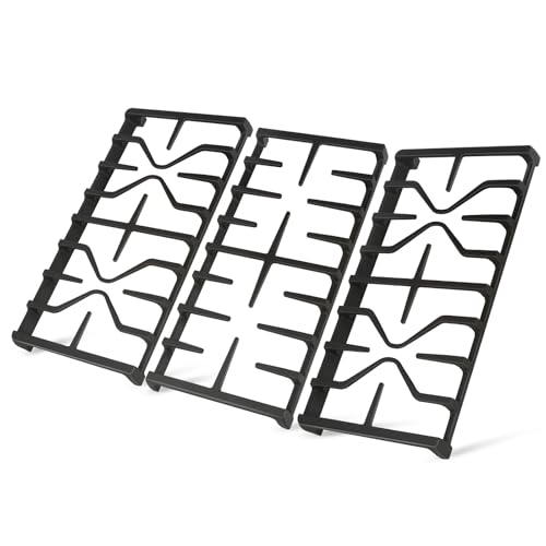 FlameDuty Upgraded WB31X27151 Side Grates WB31X27150 Center Grates Replacement for GE General Electric Stove Parts, WB31X24736 WB31X24737 Cast Iron Grate Cooktop Burner for JGBS66REKSS JGB735SPSS Stove Grate - Image 1