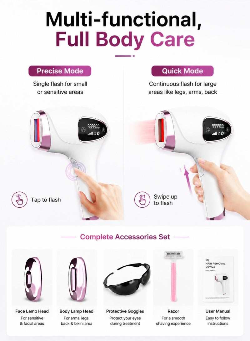 Woofixer Ice Cooling Laser Hair Removal Device, Upgraded High Energy Levels Laser Hair Removal For Women And Men - Image 3