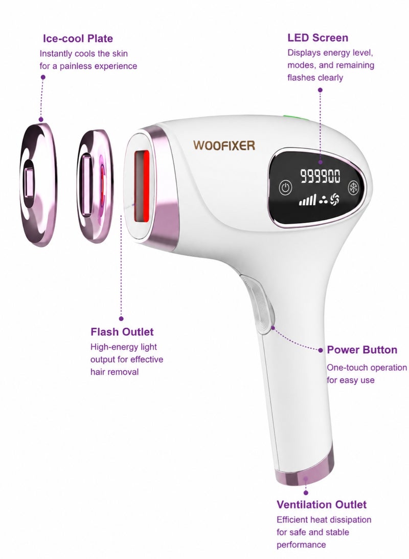 Woofixer Ice Cooling Laser Hair Removal Device, Upgraded High Energy Levels Laser Hair Removal For Women And Men - Image 5