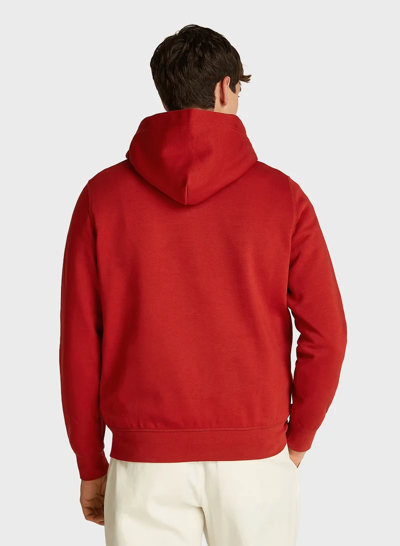 تومي هيلفيغر Logo Pocket Detail Hoodie