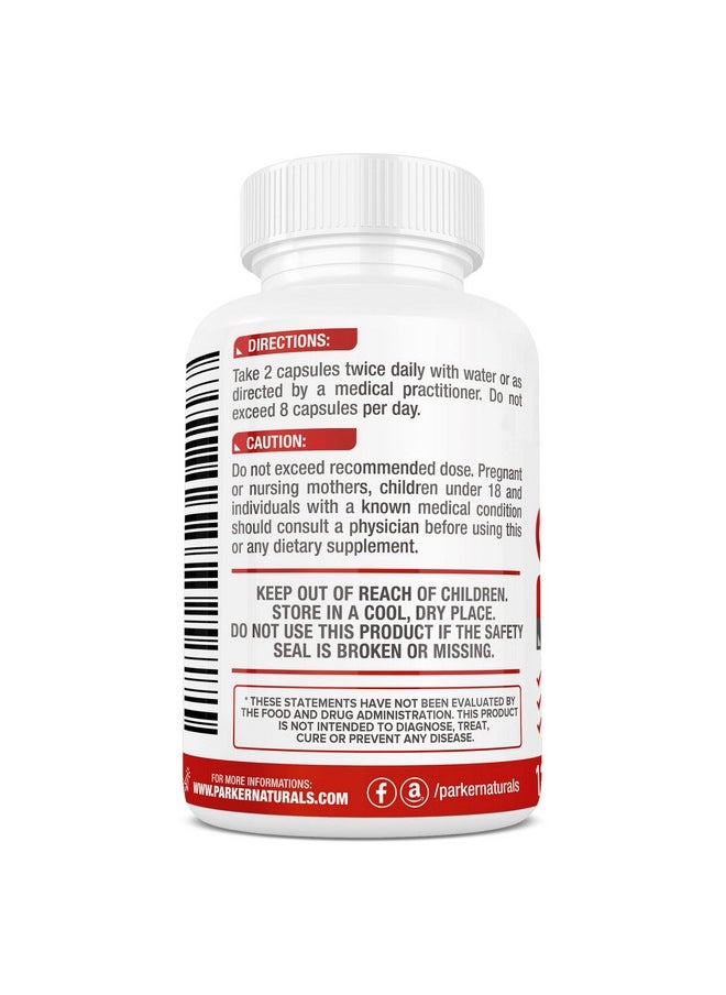Parker Naturals - Korean Red Panax Ginseng Extract 1300 Mg Energy Performance 120 Caps. Supports Stamina Vigor Overall Wellness Immunity With Ginger Root Black Pepper Made In Usa - Image 1