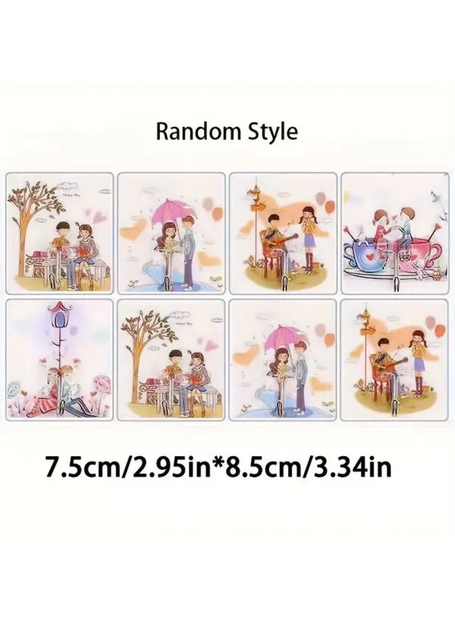 10pcs Lovely Couple Self Adhesive Hooks No Drilling Wall Hanger For Kitchen Bathroom - Image 1