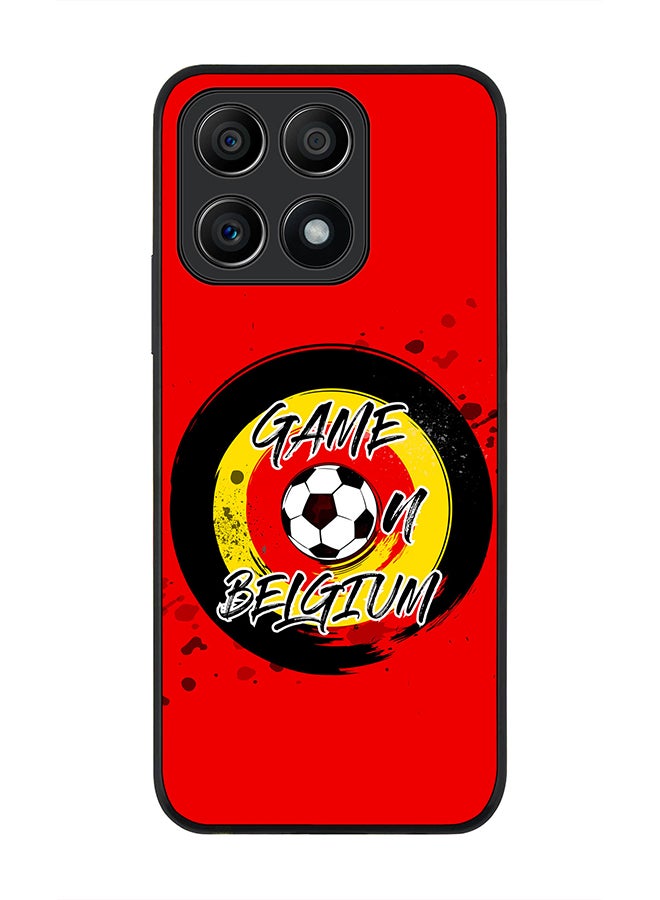 Stylizedd Rugged Black edge case for Honor X8A 4G Slim fit Soft Case Flexible Rubber Edges Anti Drop TPU Gel Thin Cover - Game on Belgium - Image 1