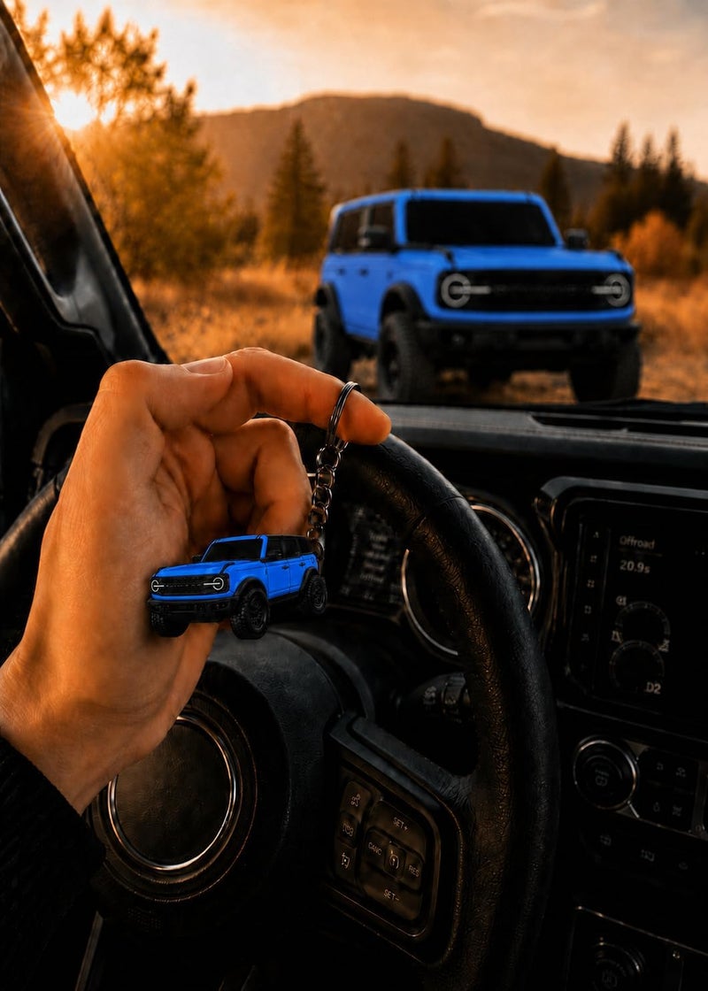 FOUR WHEEL BEAST إكسسوارات سلسلة مفاتيح برونكو - غطاء فوب لمفتاح 4 أبواب - تعديلات رائعة متوافقة مع فورد برونكو 2021 2022 2023 - Image 5