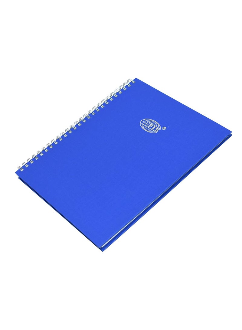 FIS عبوة من 5 قطع خطوط مربعة 5 مم كتاب مخطوطات حلزوني، 96 ورقة أزرق/أبيض - Image 3